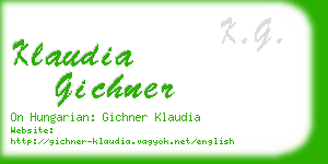 klaudia gichner business card